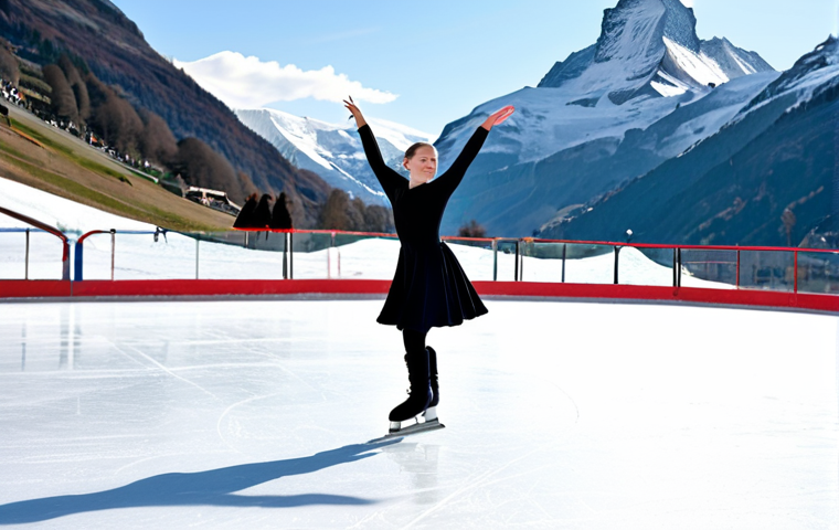 **

"A young female figure skater in a fully clothed, modest ice skating dress, performing a graceful spin on an outdoor ice rink in Zermatt, Switzerland, with the Matterhorn in the background, winter scene, snow-covered landscape, professional photography, perfect anatomy, correct proportions, natural pose, well-formed hands, proper finger count, appropriate content, safe for work, family-friendly, professional."

**