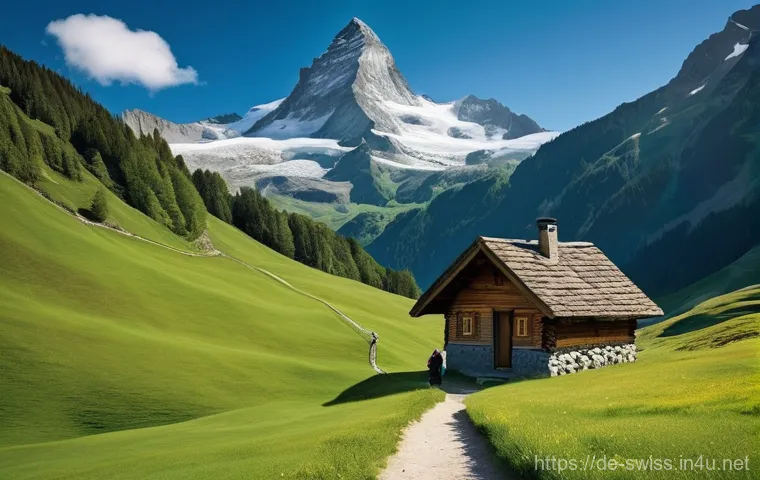 스위스에서 현지인처럼 여행하는 법 - **Prompt:** A cozy, rustic "Beizli" (traditional Swiss inn) interior scene. An older Swiss local wit...